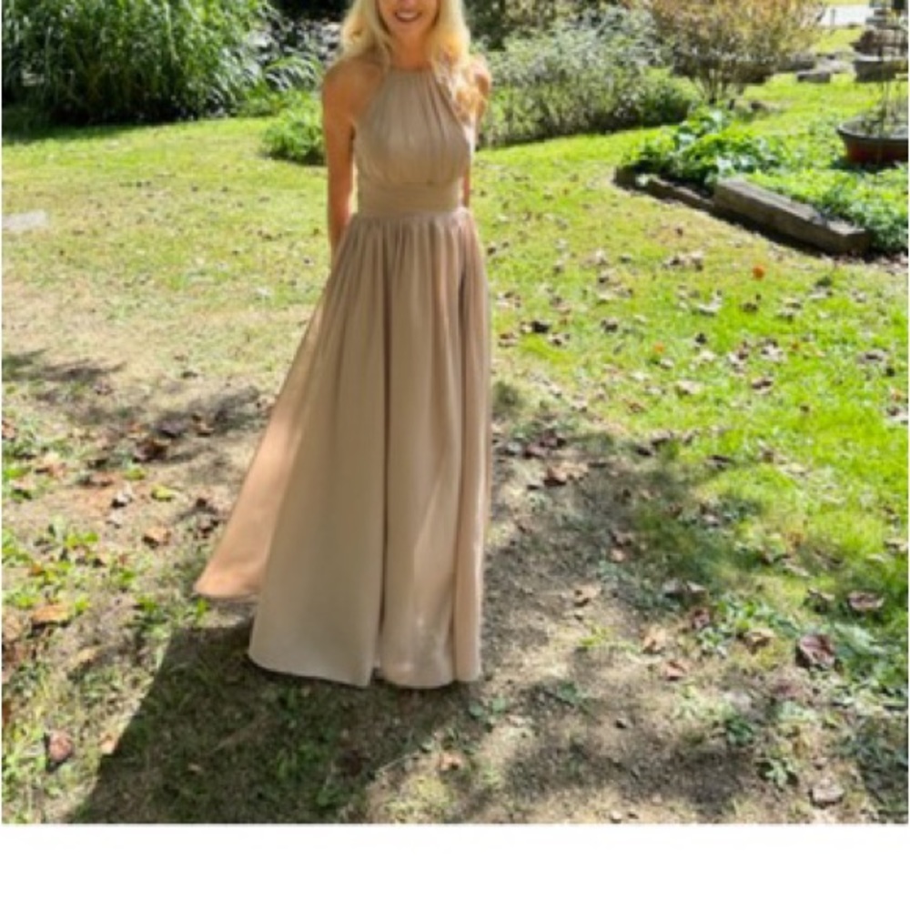 Clothfun Taupe Bridesmaids Dress